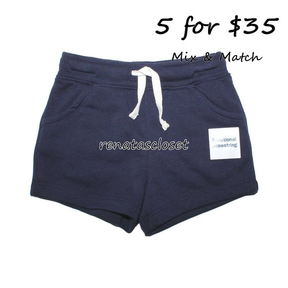Old Navy Baby's French Terry Pull-On Bike Shorts With Drawstrings NWT - Picture 1 of 13